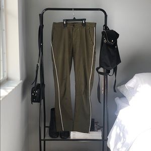 BooohooMAN tapered Chinos with side panel detail